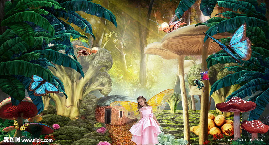 小公主奇幻森林梦幻写真模板