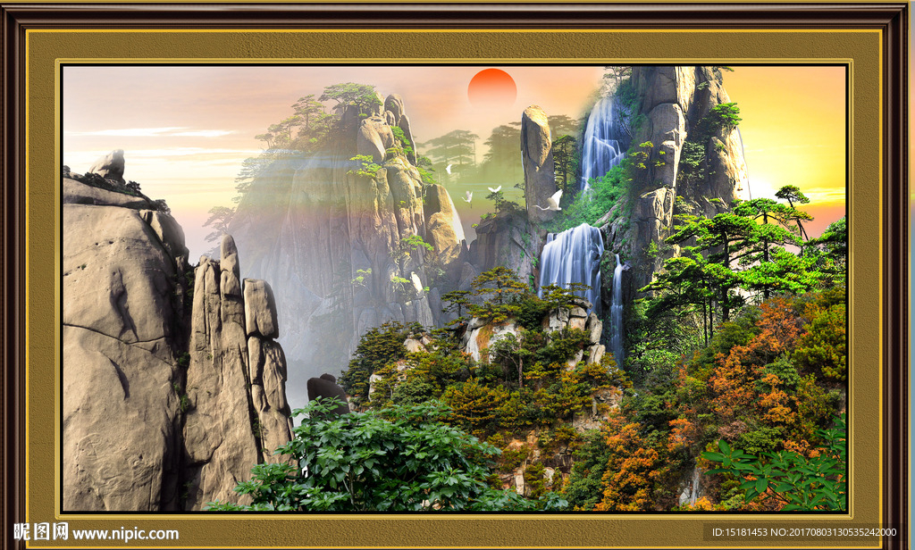 风景如画 旭日东升