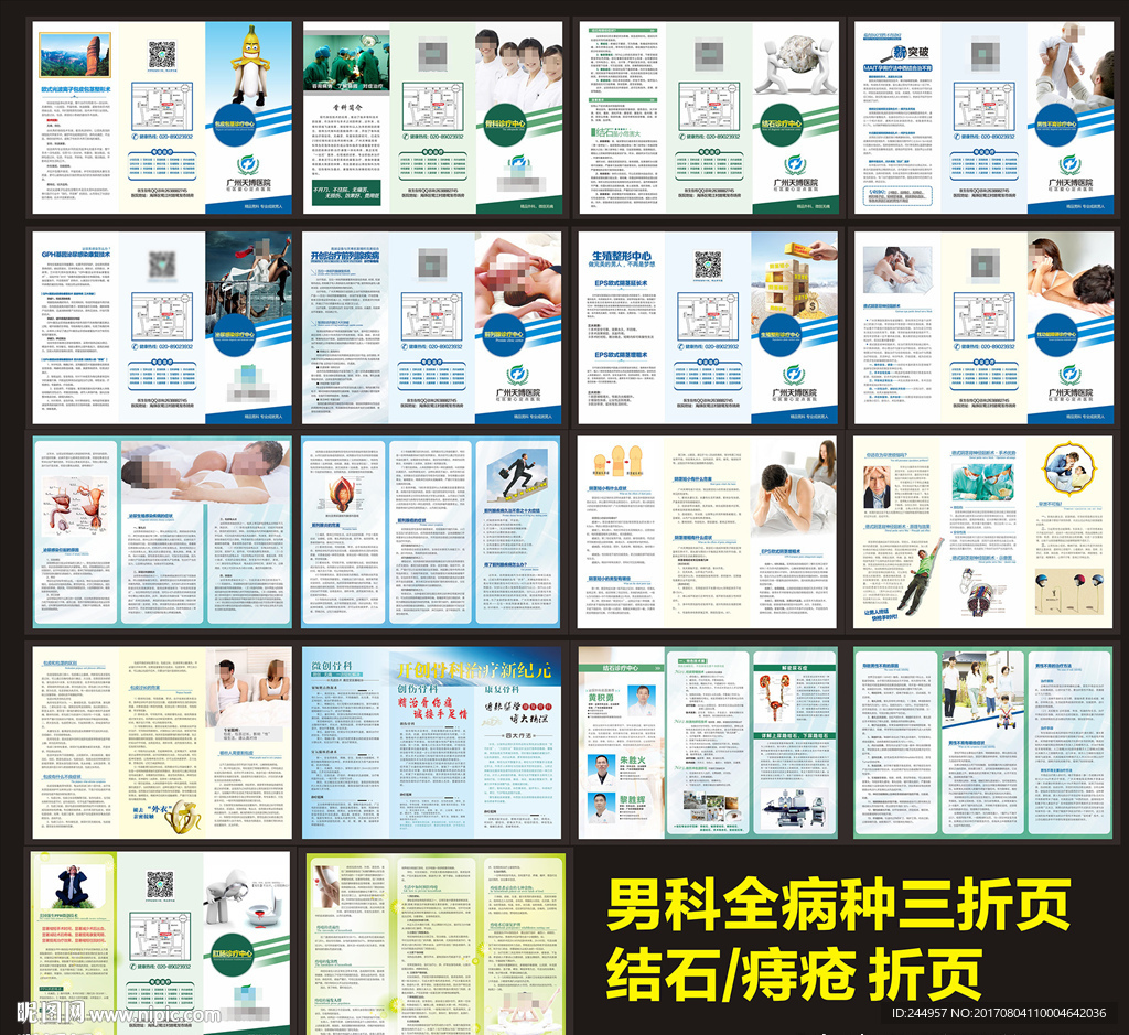 男科三折页模板