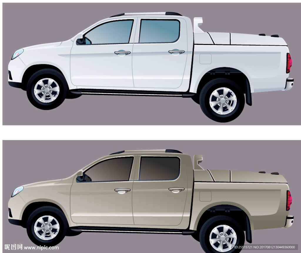 皮卡汽车矢量素材