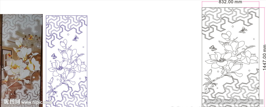 玉兰 蝴蝶 欧式