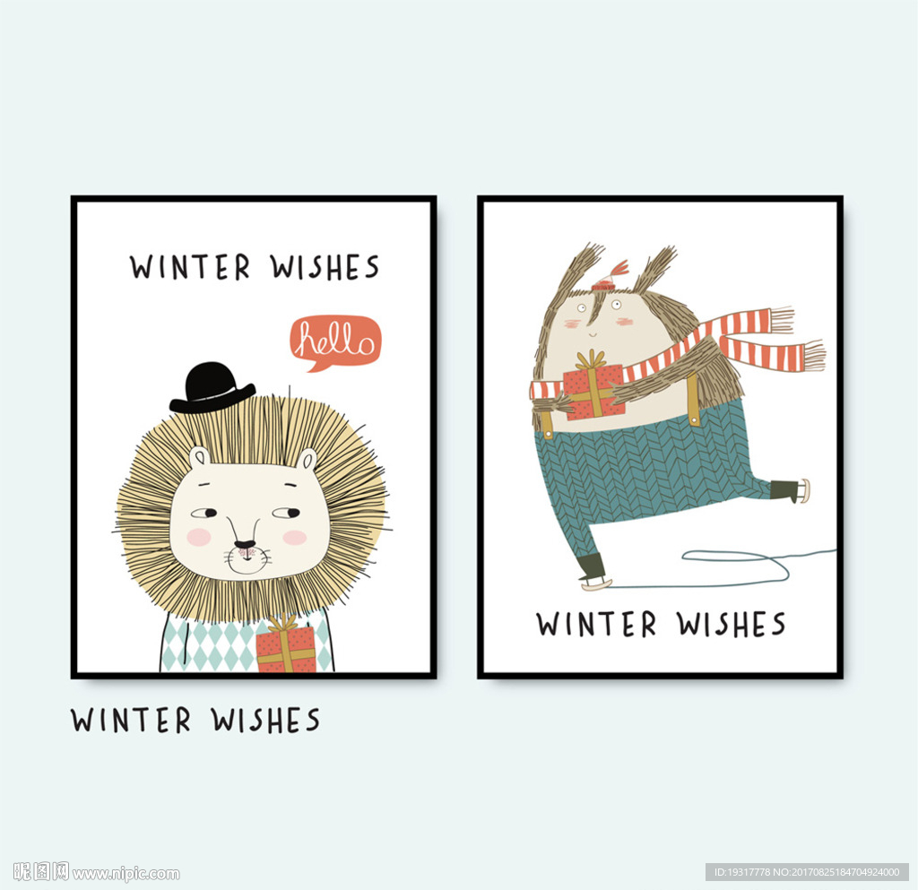 北欧装饰画 卡通