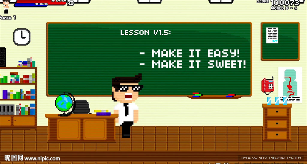 复古卡通像素动画展示