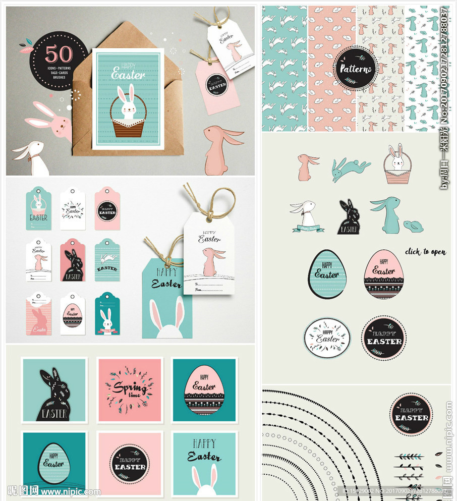 手绘卡通可爱兔子形象