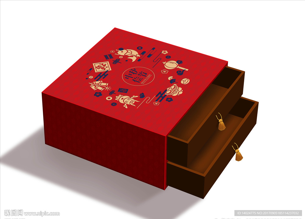 传统礼盒平面图