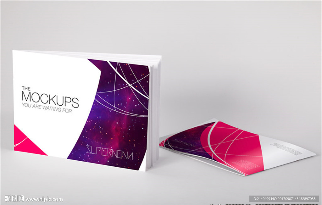 高端大气画册效果图样机模板
