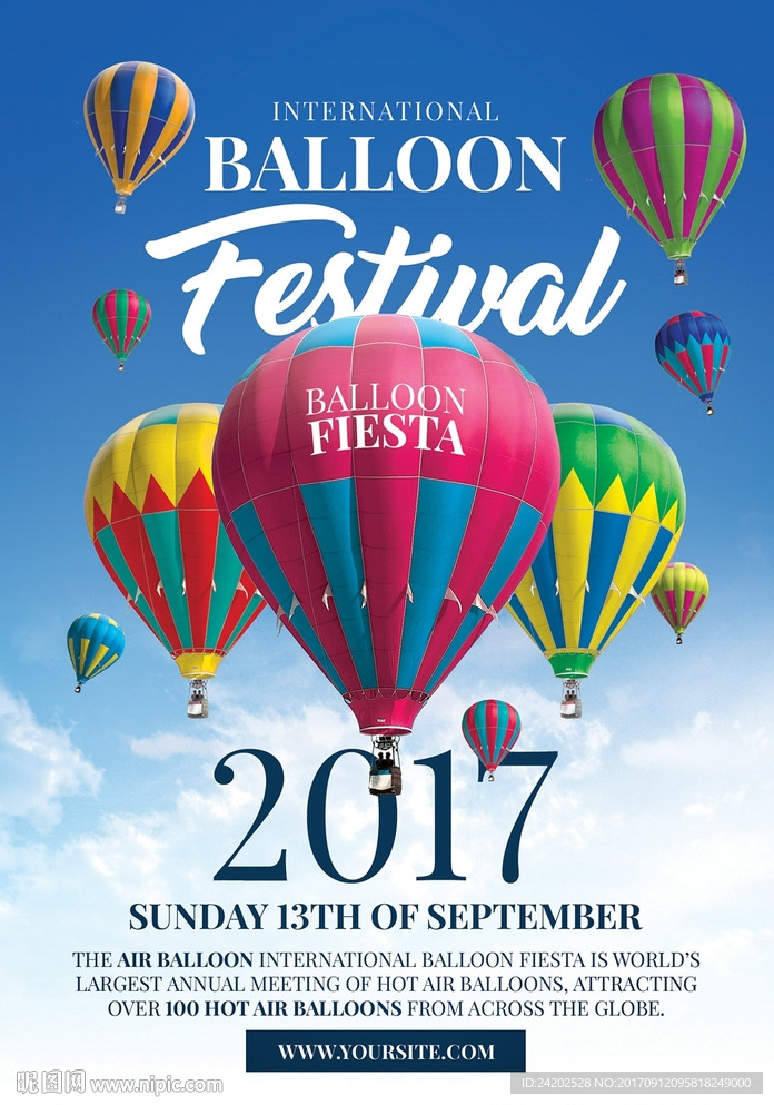 缤纷热气球放飞梦想未来憧憬海报