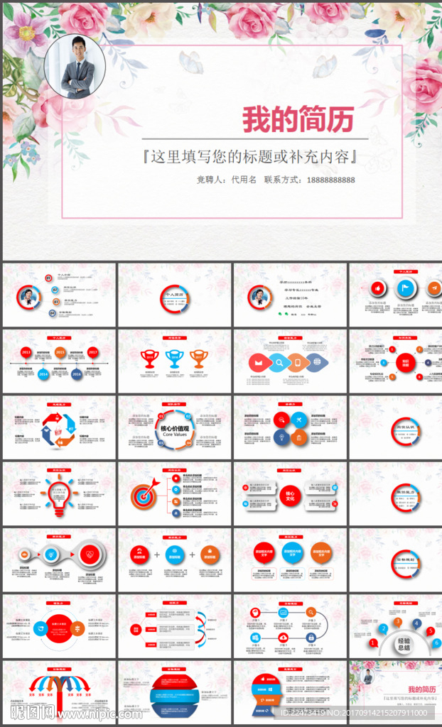个人简历岗位竞聘述职报告PPT