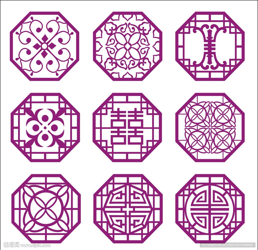 圆形窗格 镂空花格   屏风