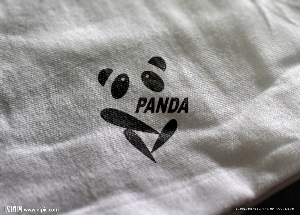 熊猫LOGO纯棉贴图效果