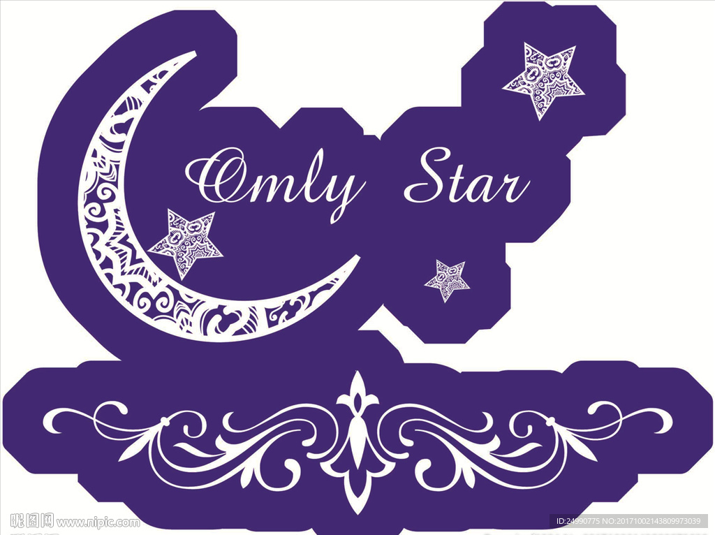 星空主题背景标牌