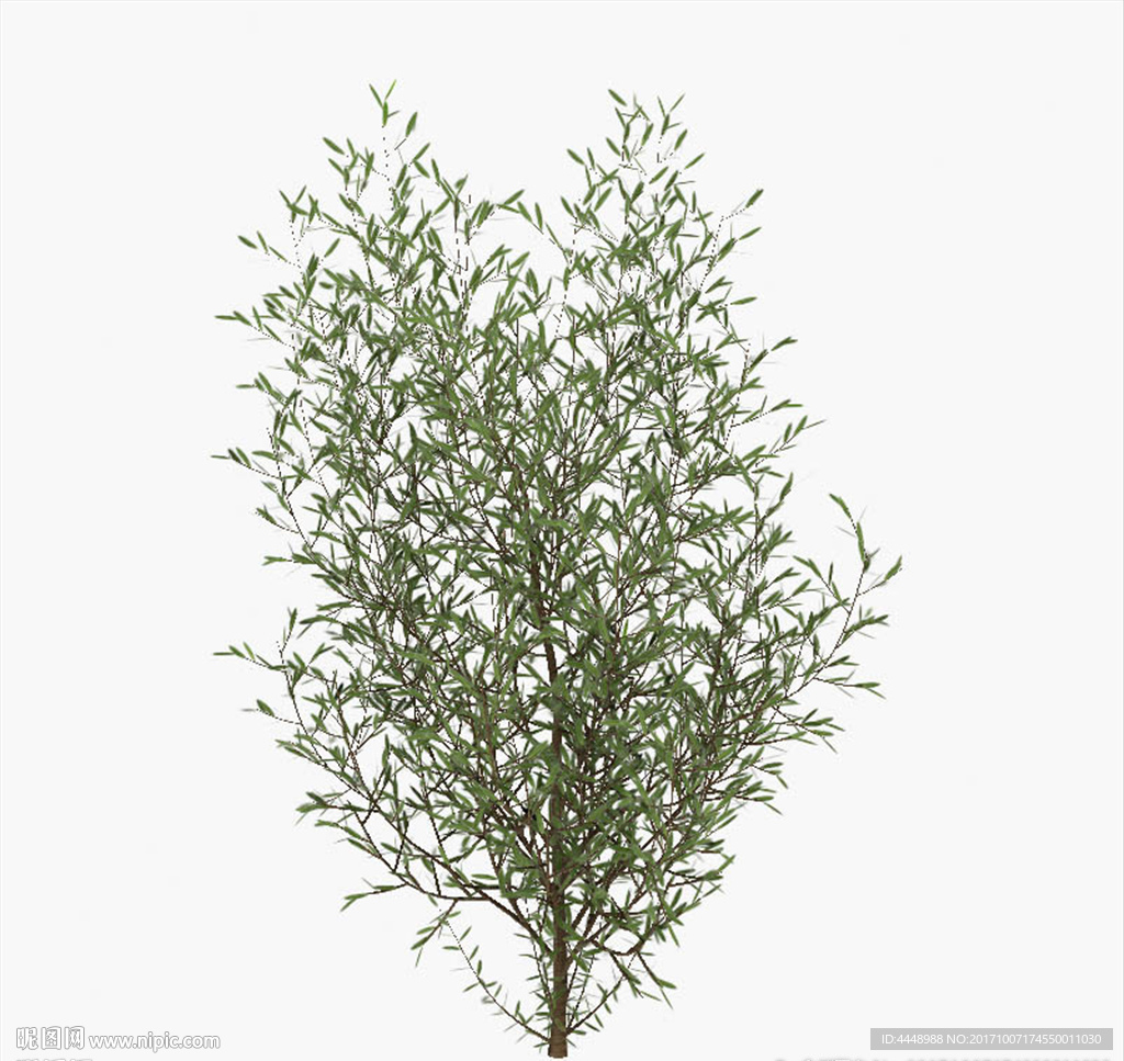 路边绿叶植物模型