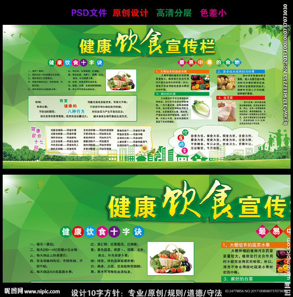 绿色时尚健康饮食宣传专栏