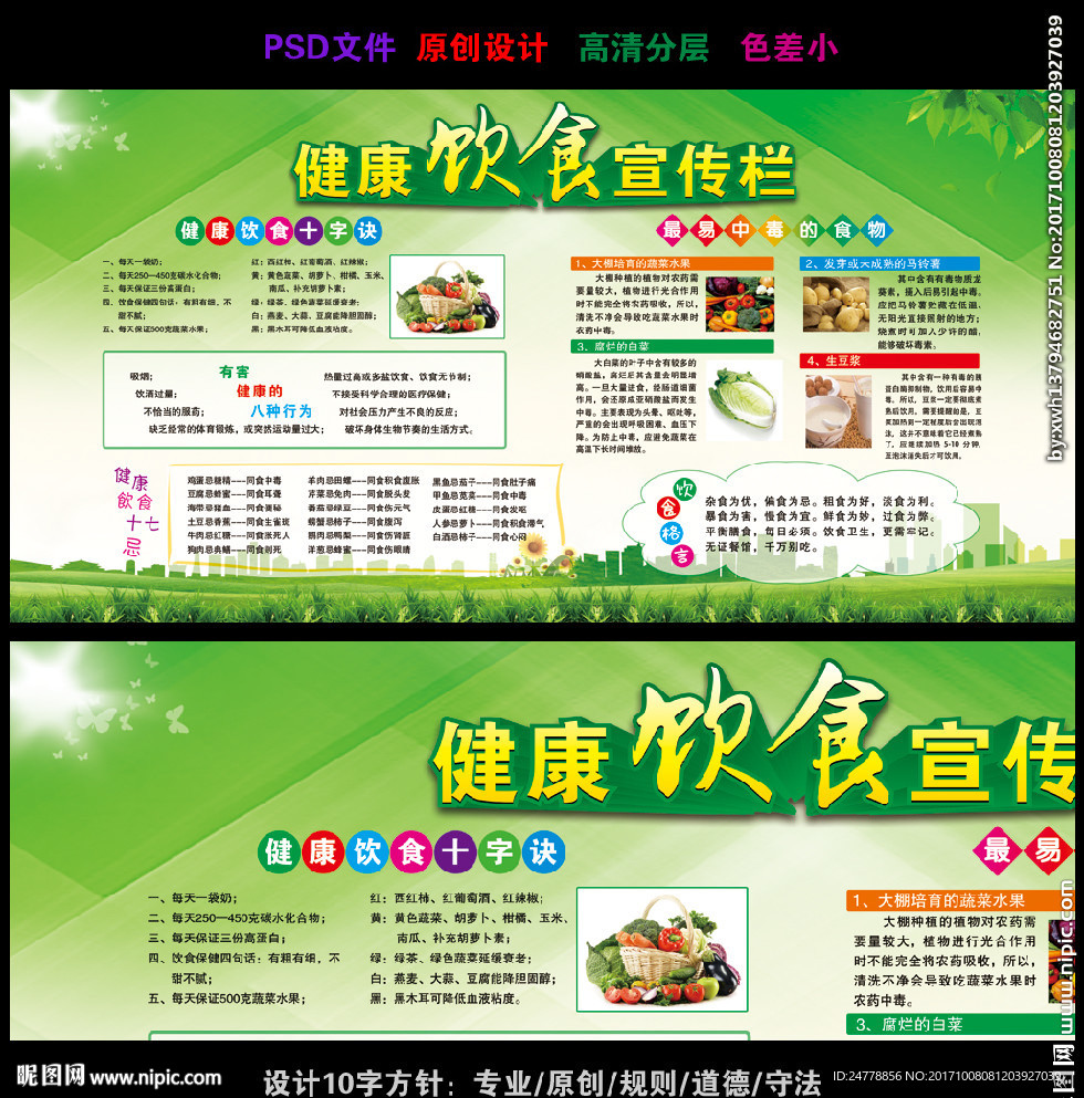 绿色健康饮食宣传栏