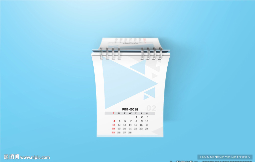 2018精美手撕台历效果图图片