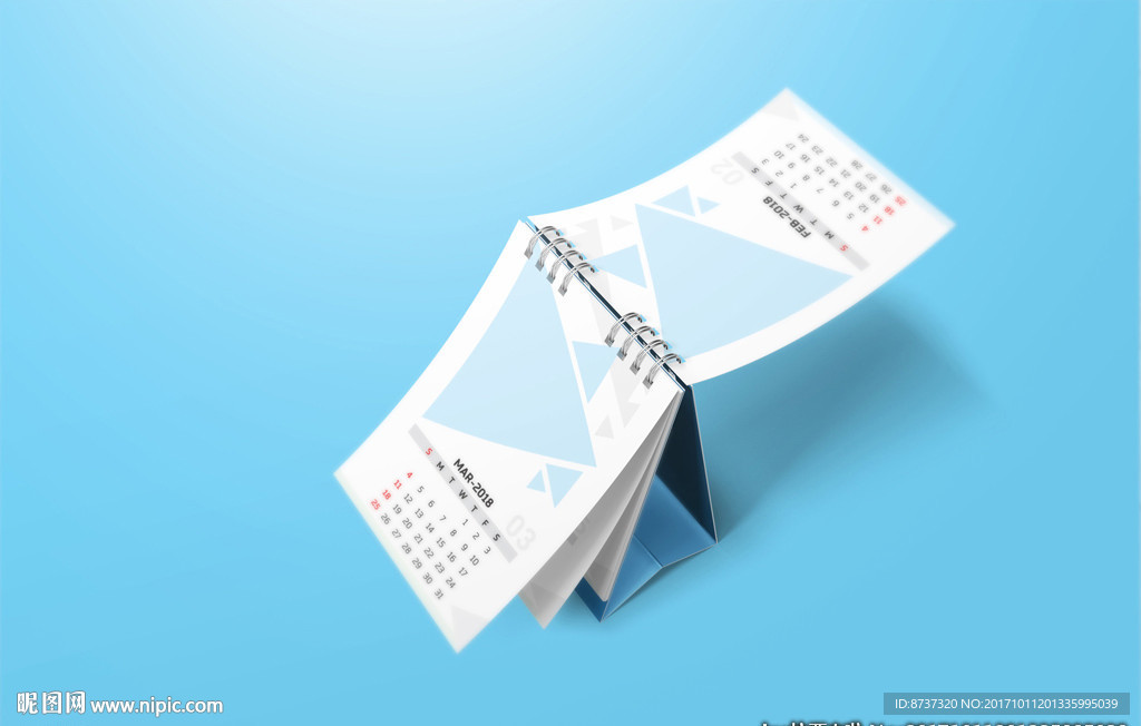 2018精美手撕台历效果图图片