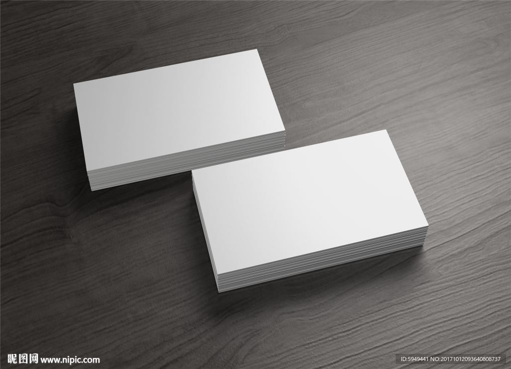 名片设计展示模板效果图 - 横