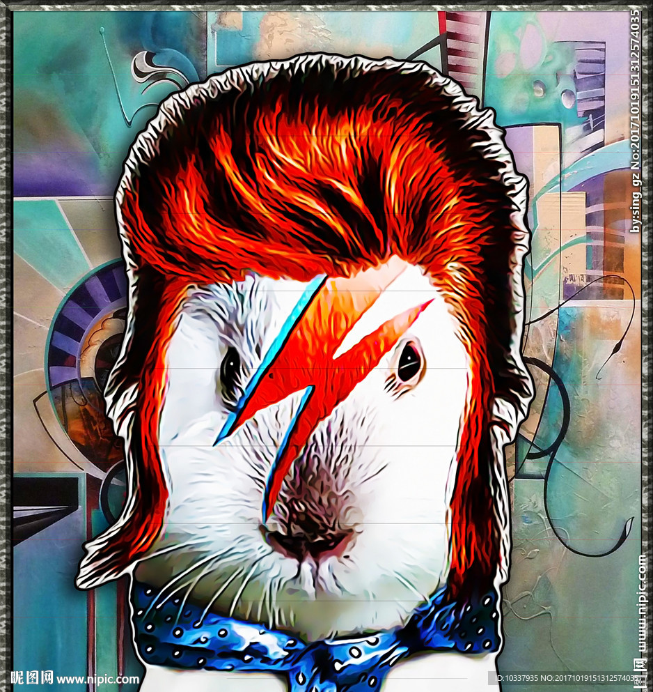 仓鼠拟人装饰画