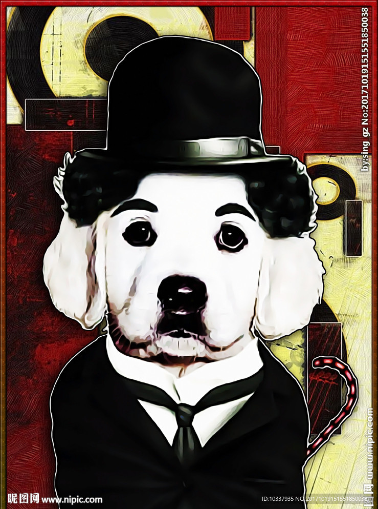 拟人动物明星装饰画