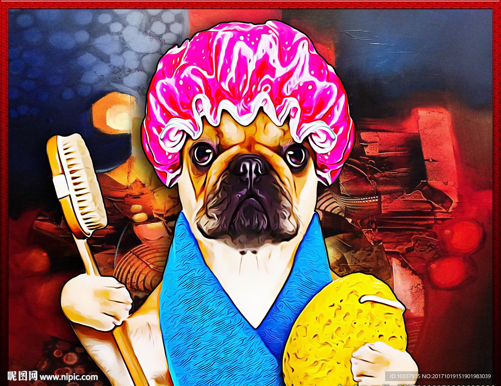 动物拟人装饰画