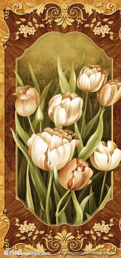 欧式郁金香 花朵  高清印刷