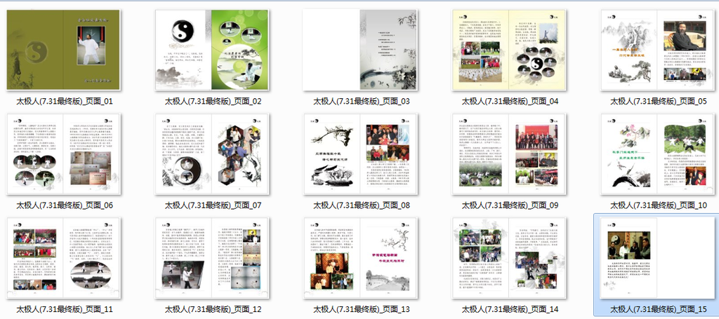 太极人武术宣传画册