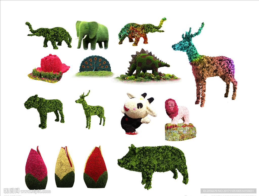 动物世界 花坛造型