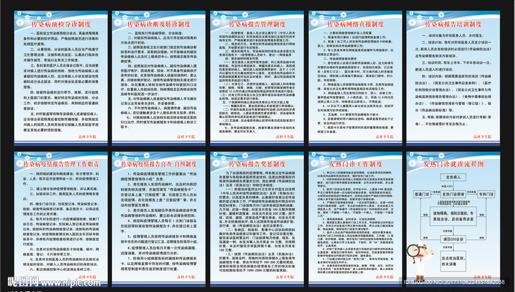 医院门诊制度牌