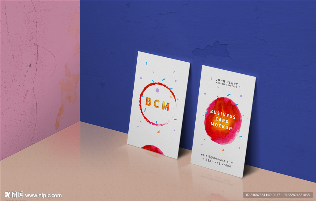 VI样机名片贴图智能贴图模