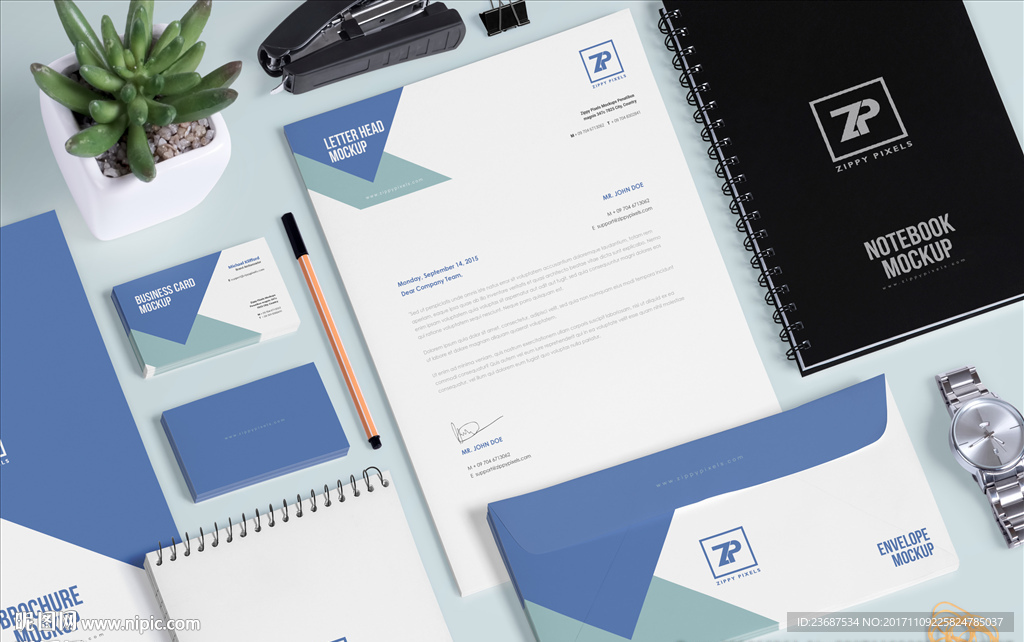 VI样机智能贴图模版效果图