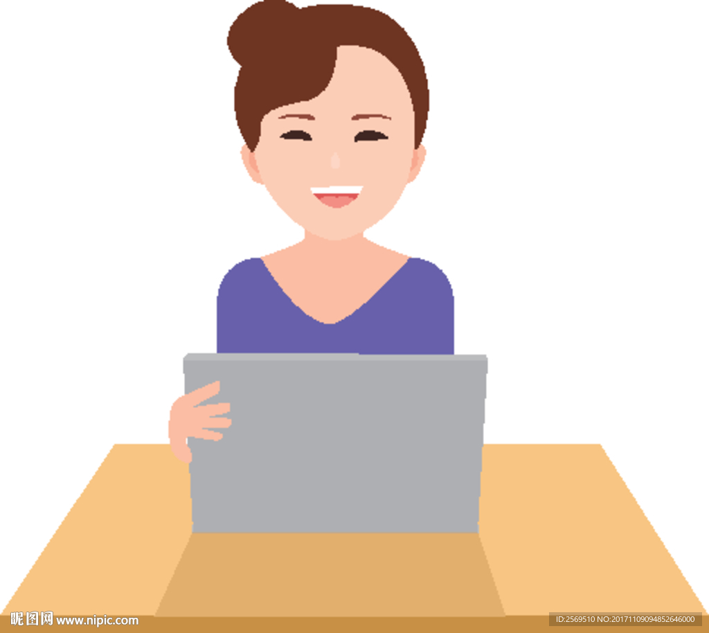 商务办公美女人物矢量插画