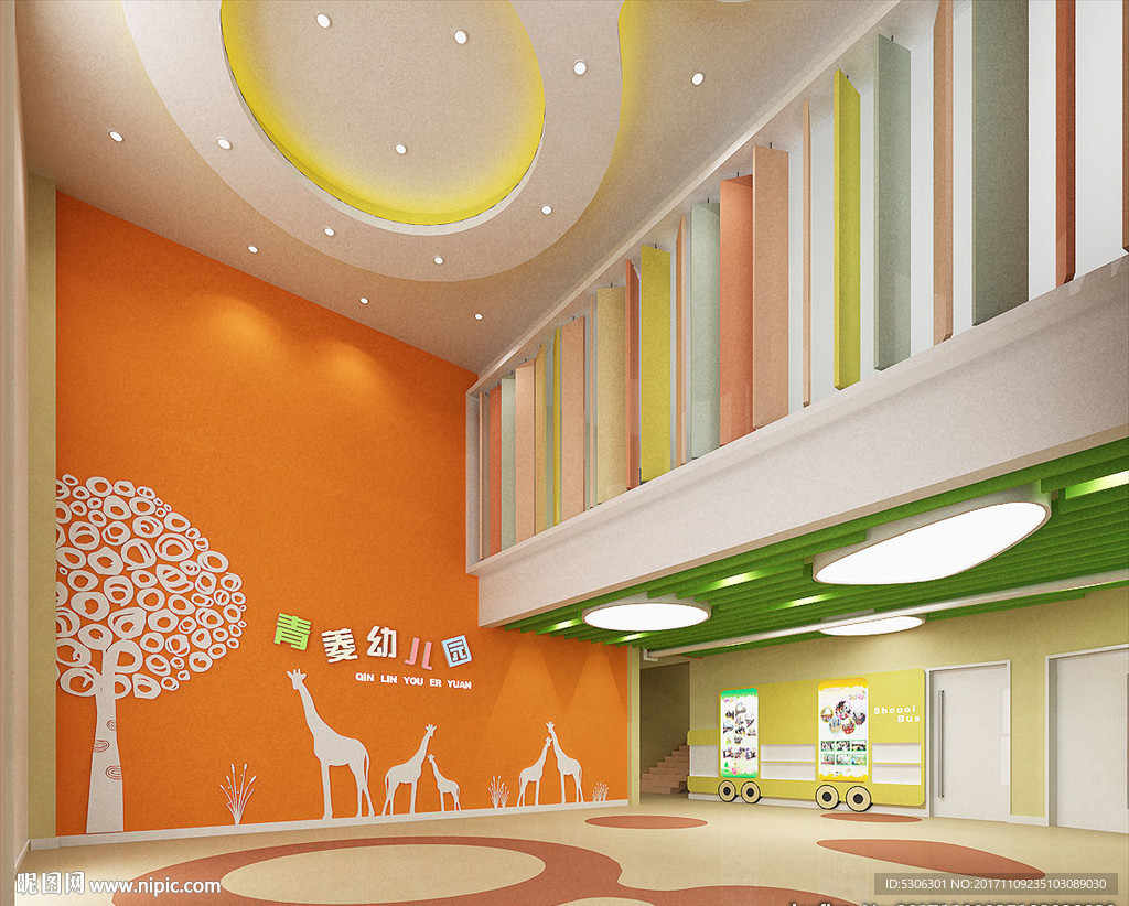 幼儿园大堂 幼儿园大厅