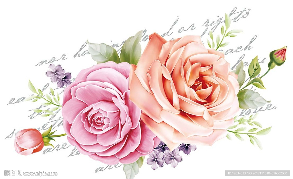 温馨玫瑰 图层分层