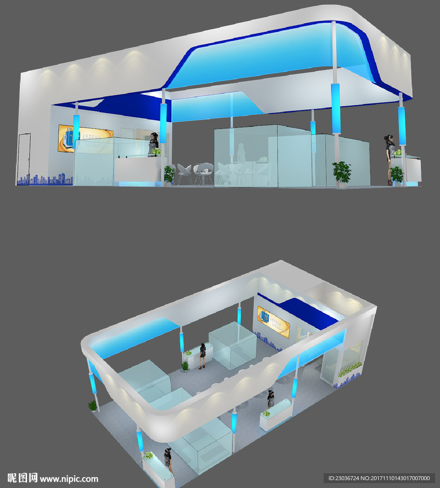 最新实用通用展览展台设计模型