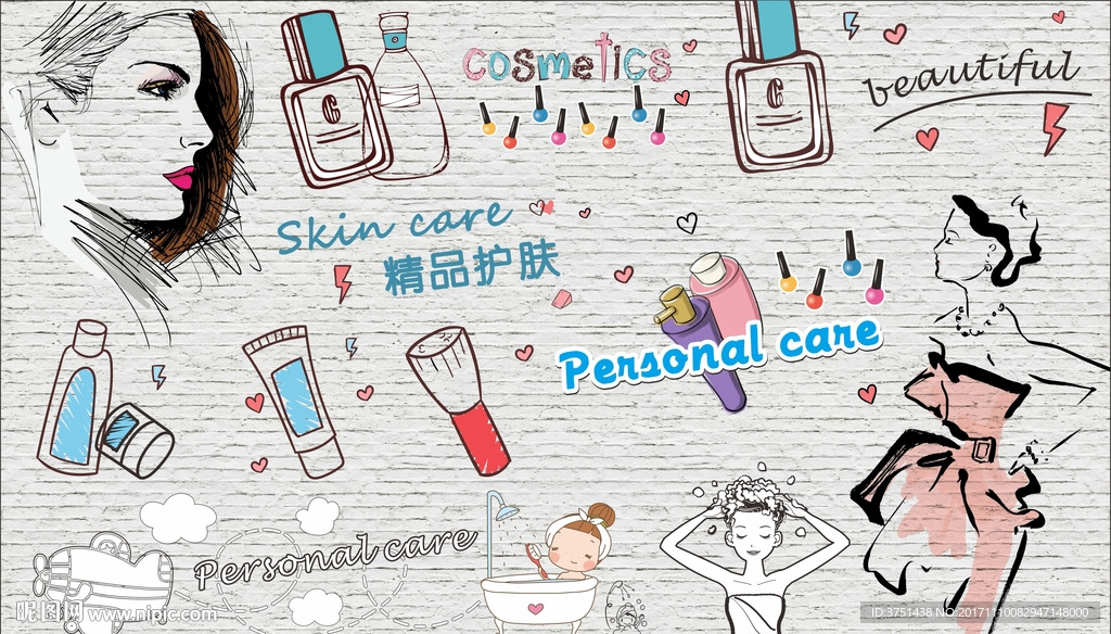 化妆品墙纸图片