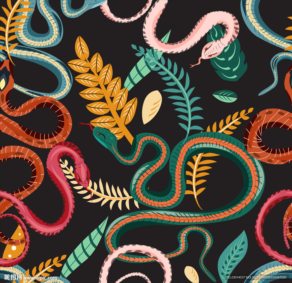 手绘植物花卉花型