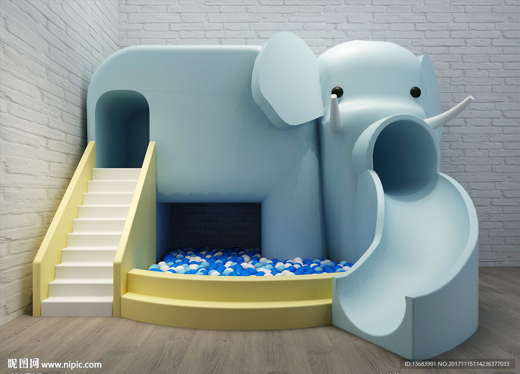 大象滑滑梯秋池