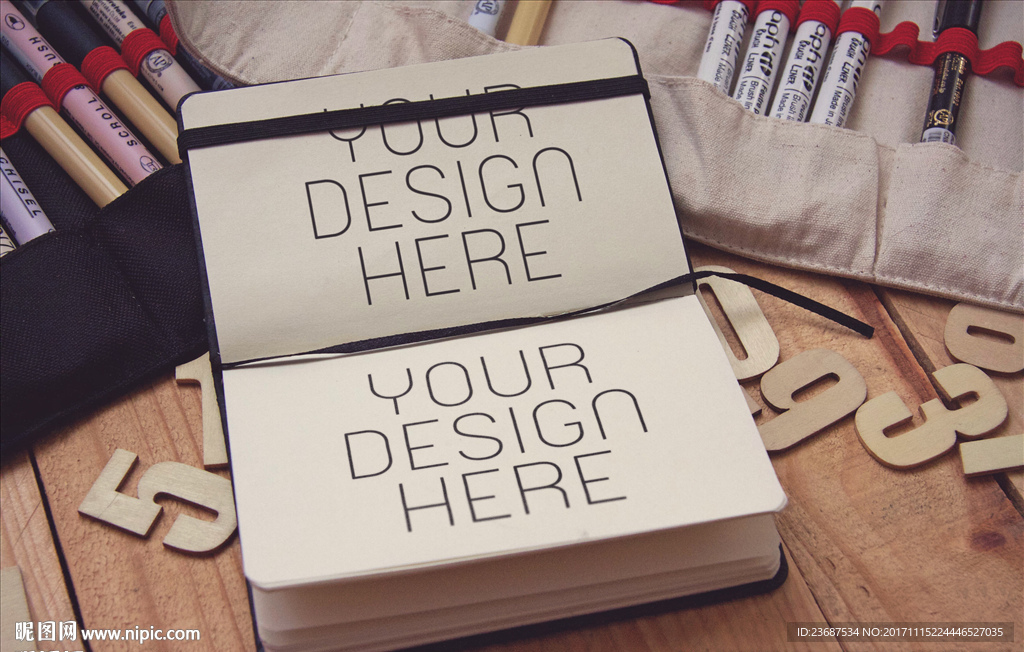 VI样机画册智能贴图模版