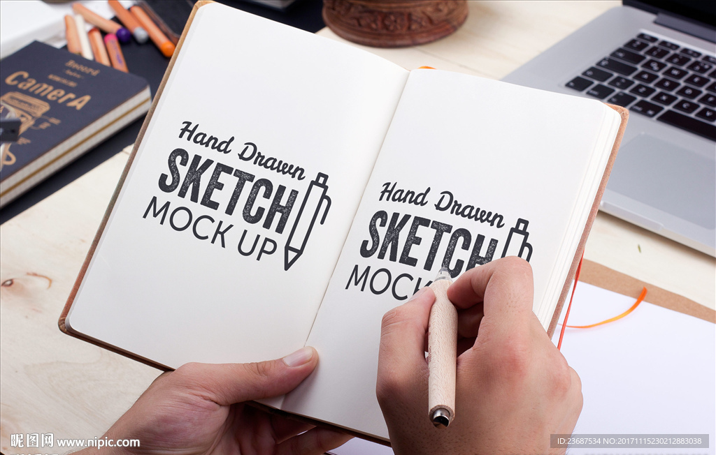 VI样机画册智能贴图模版