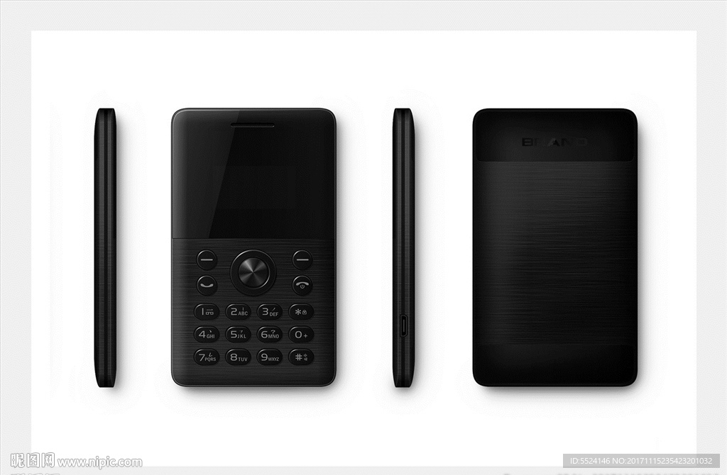 拉丝卡片手机矢量文件