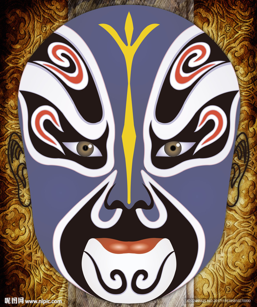 创意中国风京剧戏剧人物脸谱面具