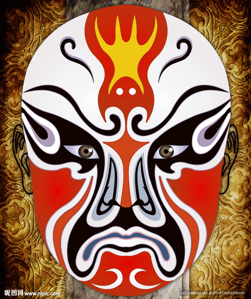 创意中国风京剧戏剧人物脸谱面具