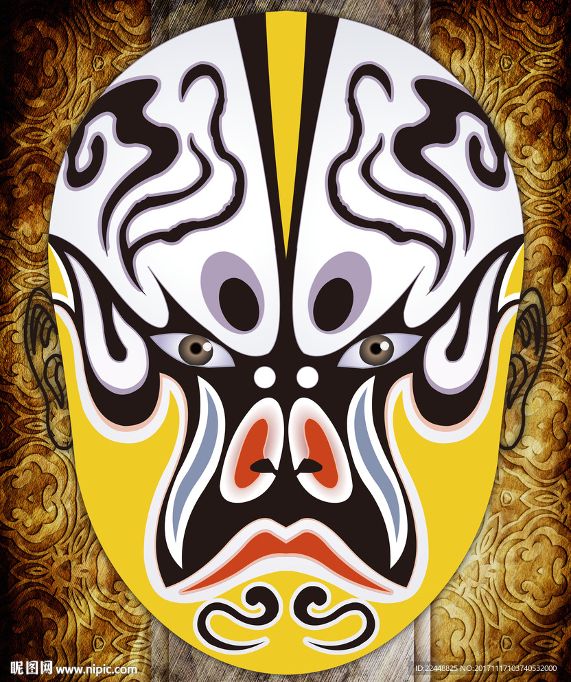 创意中国风京剧戏剧人物脸谱面具