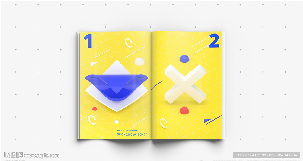 VI样机画册智能贴图模版