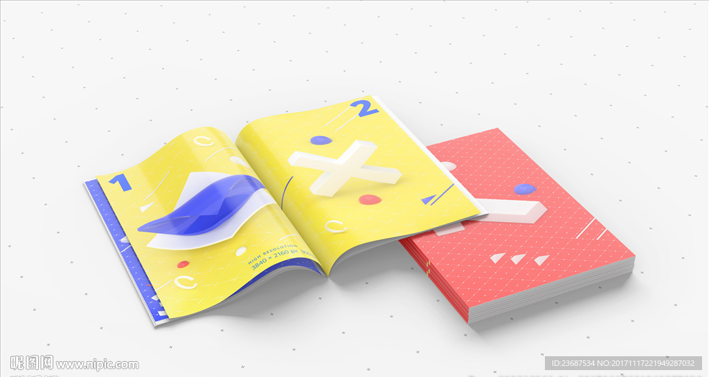 VI样机画册智能贴图模版