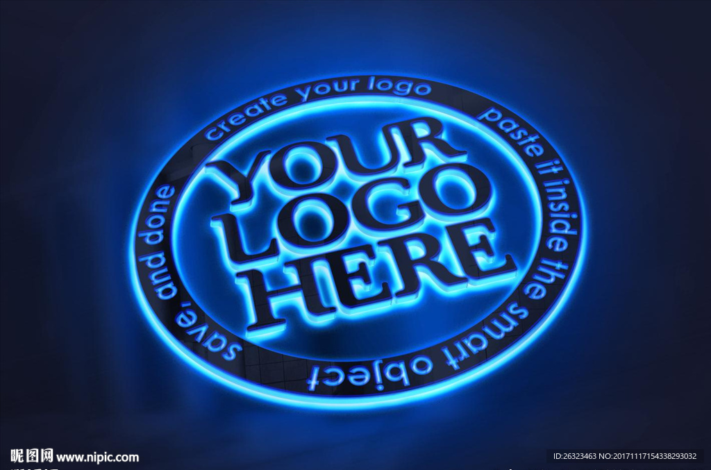 英文标志品牌VI样机