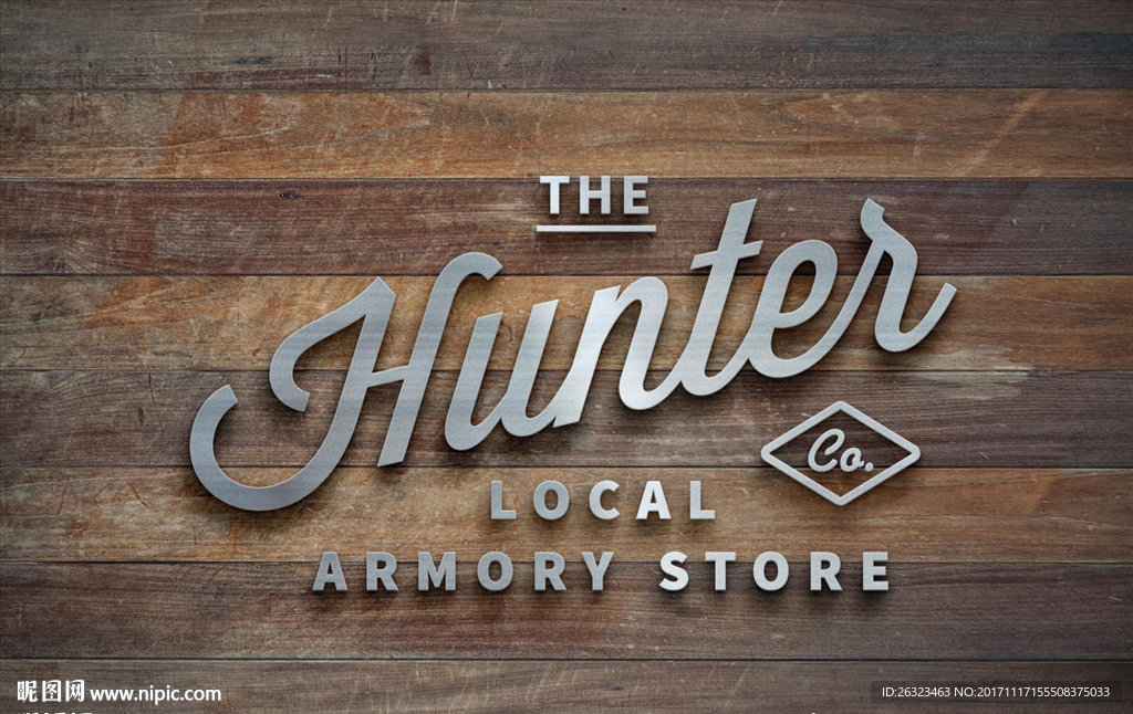 手写英文标志品牌VI样机