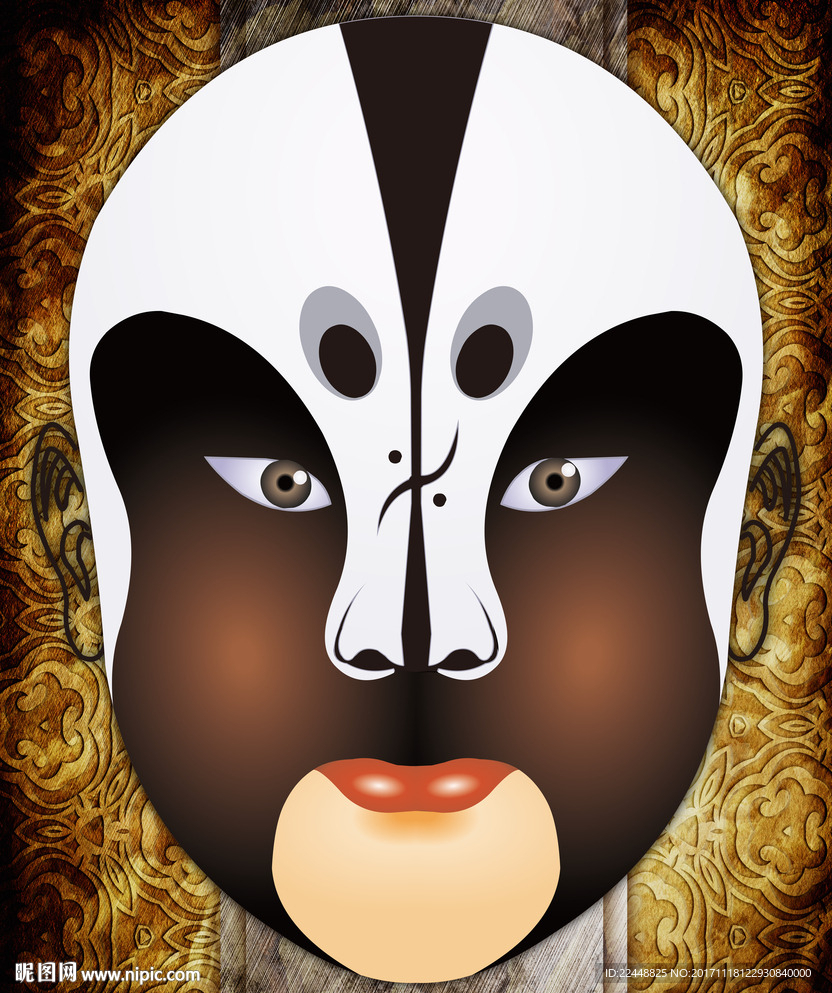 创意中国风京剧戏剧人物脸谱面具