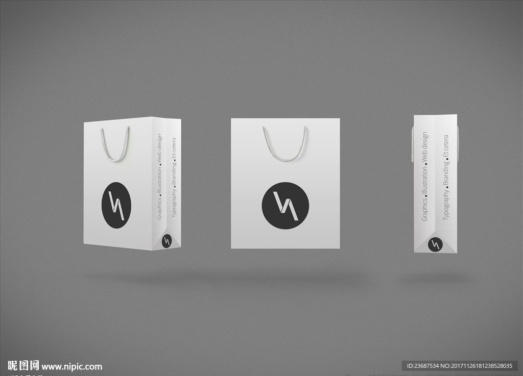 VI样机手提袋样机智能贴图