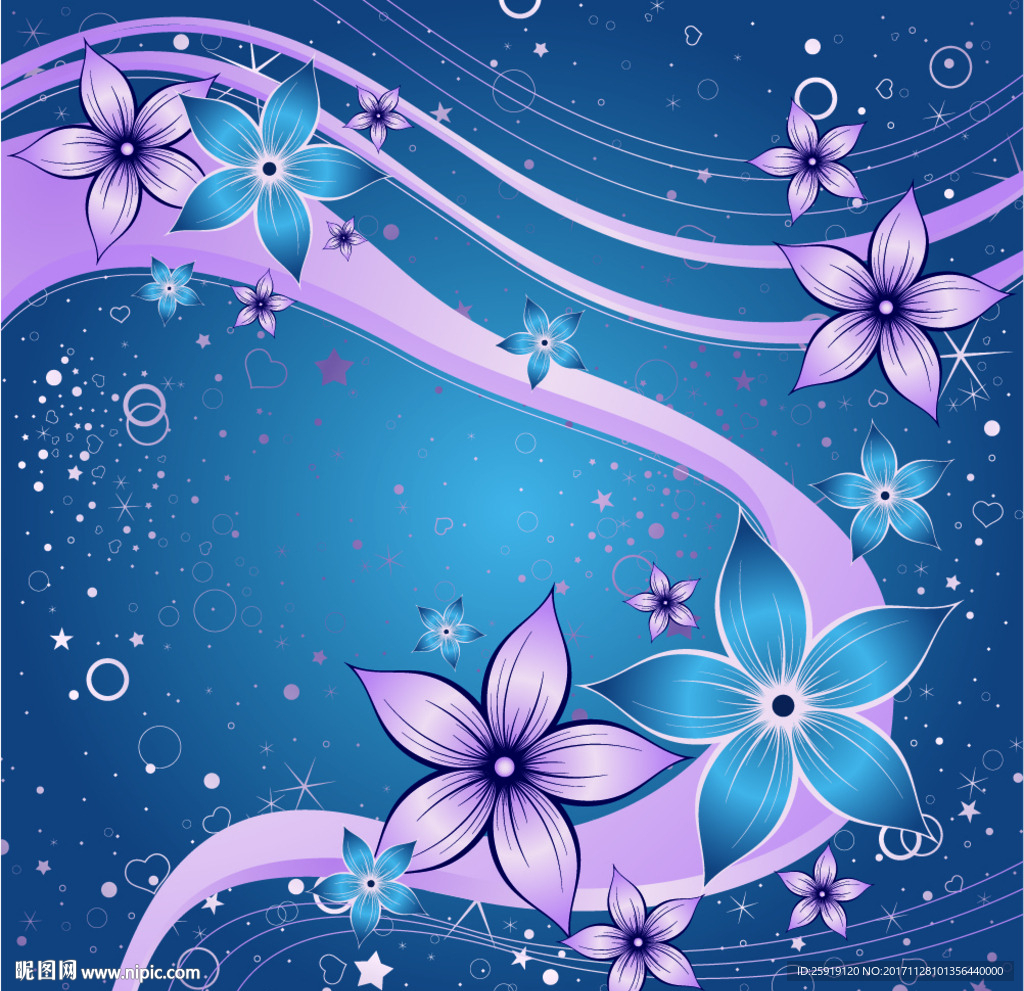 古典时花纹节日贺卡包装海报设计